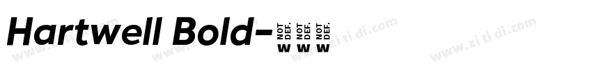 Hartwell Bold字体转换